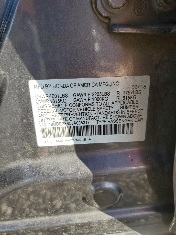 2018 Acura Ilx Special Edition VIN: 19UDE2F45JA006317 Lot: 92182225