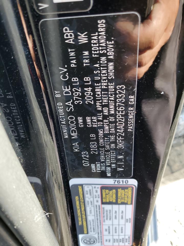 2023 Kia Forte Lx VIN: 3KPF24AD2PE673323 Lot: 93527695