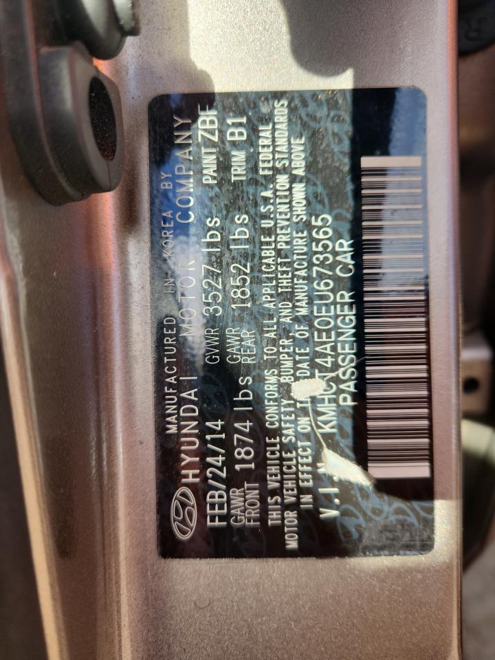 2014 Hyundai Accent Gls VIN: KMHCT4AE0EU673565 Lot: 91404295