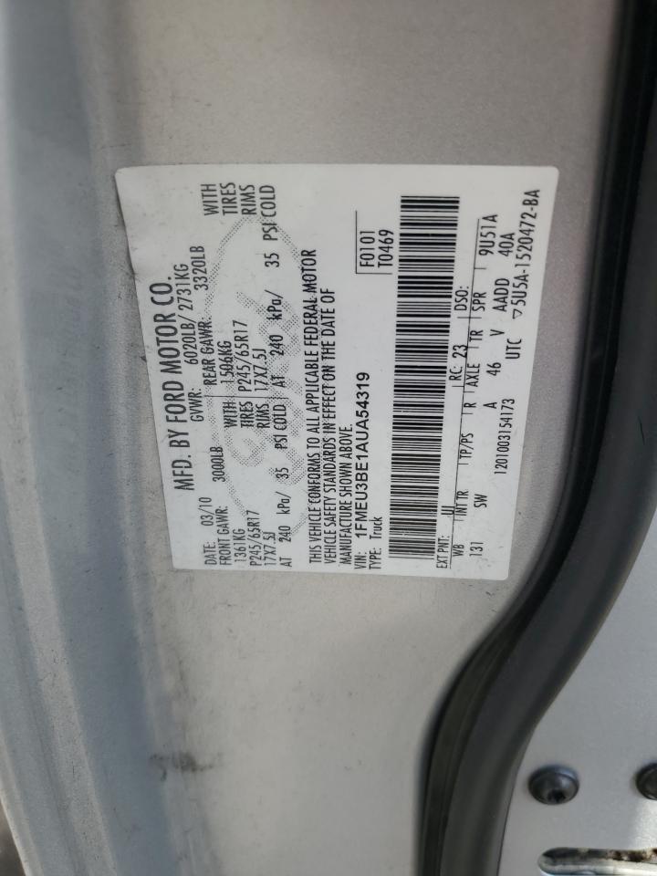 2010 Ford Explorer Sport Trac Xlt VIN: 1FMEU3BE1AUA54319 Lot: 93396745