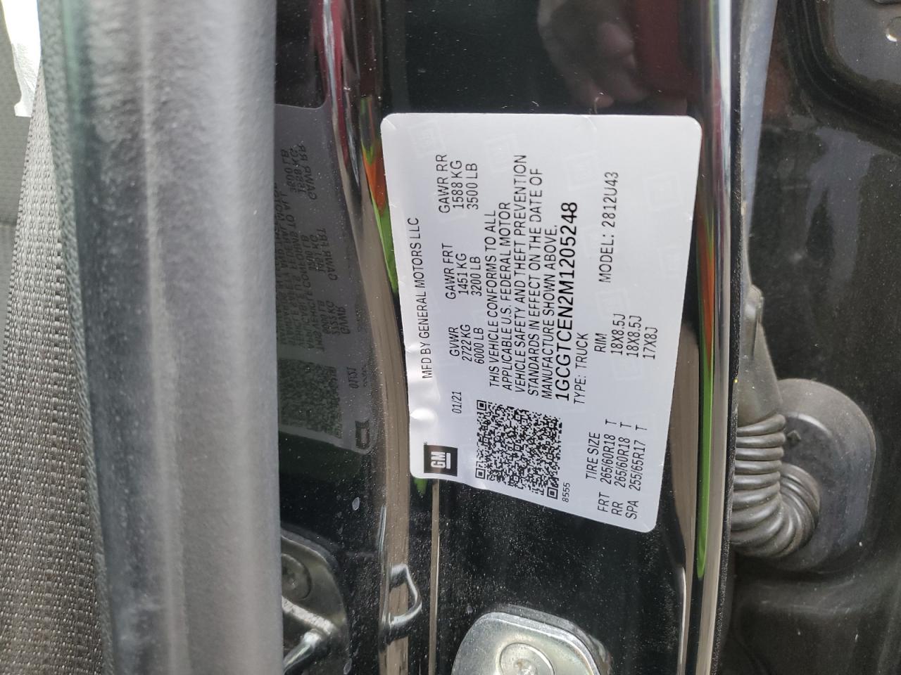 2021 Chevrolet Colorado Lt VIN: 1GCGTCEN2M1205248 Lot: 91796505