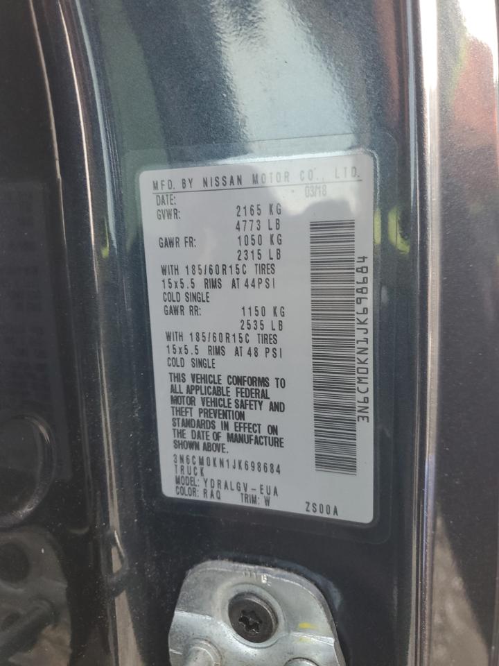 2018 Nissan Nv200 Delivery Van VIN: 3N6CM0KN1JK698684 Lot: 93196745