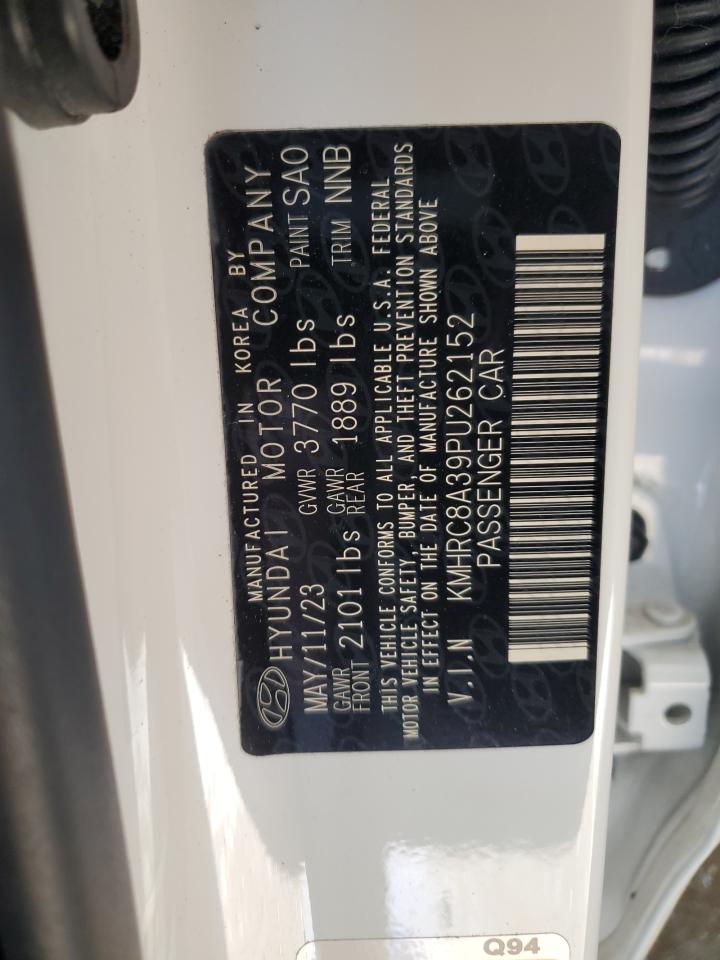 2023 Hyundai Venue Sel VIN: KMHRC8A39PU262152 Lot: 91568425