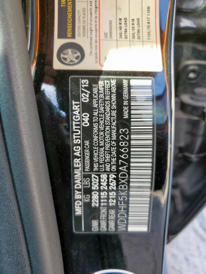 2013 Mercedes-Benz E 350 VIN: WDDHF5KBXDA766823 Lot: 93037455