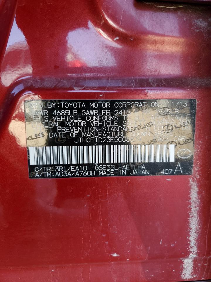 2014 Lexus Is 250 VIN: JTHCF1D23E5008874 Lot: 92543995