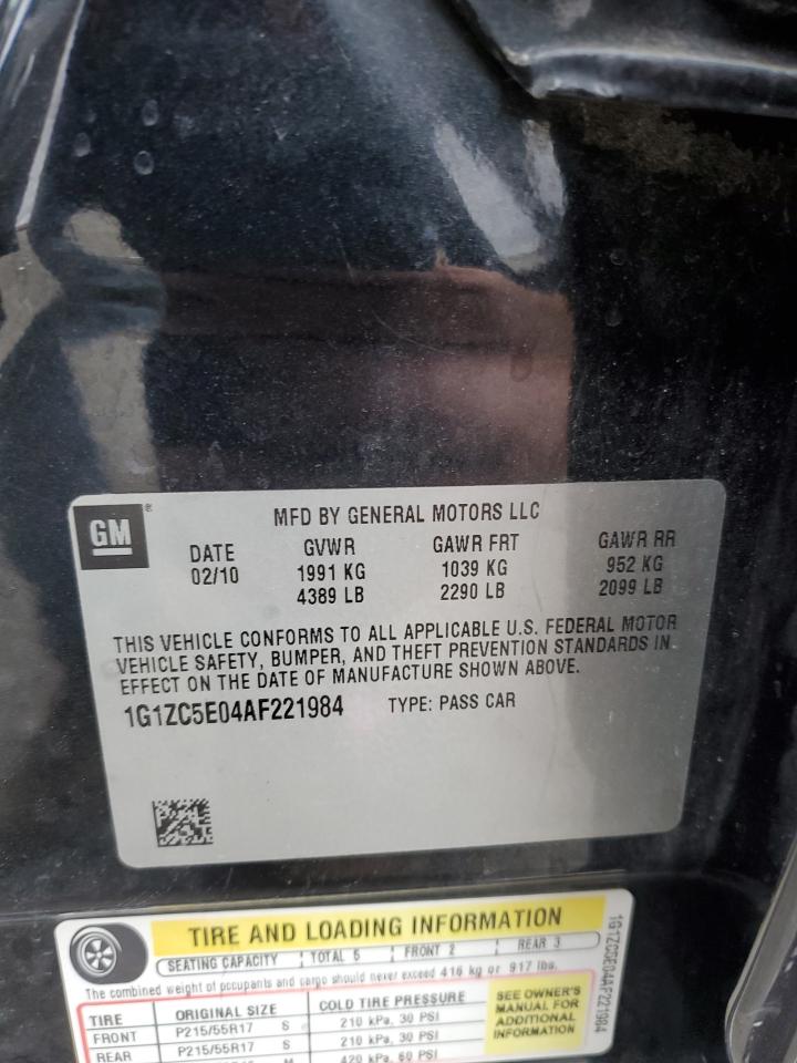 2010 Chevrolet Malibu 1Lt VIN: 1G1ZC5E04AF221984 Lot: 92104775