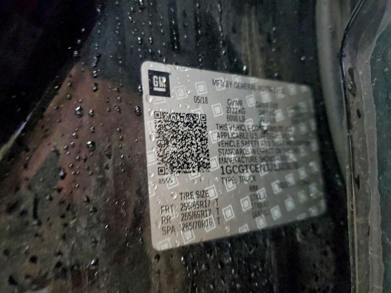 2018 Chevrolet Colorado Lt VIN: 1GCGTCEN3J1303636 Lot: 93717465