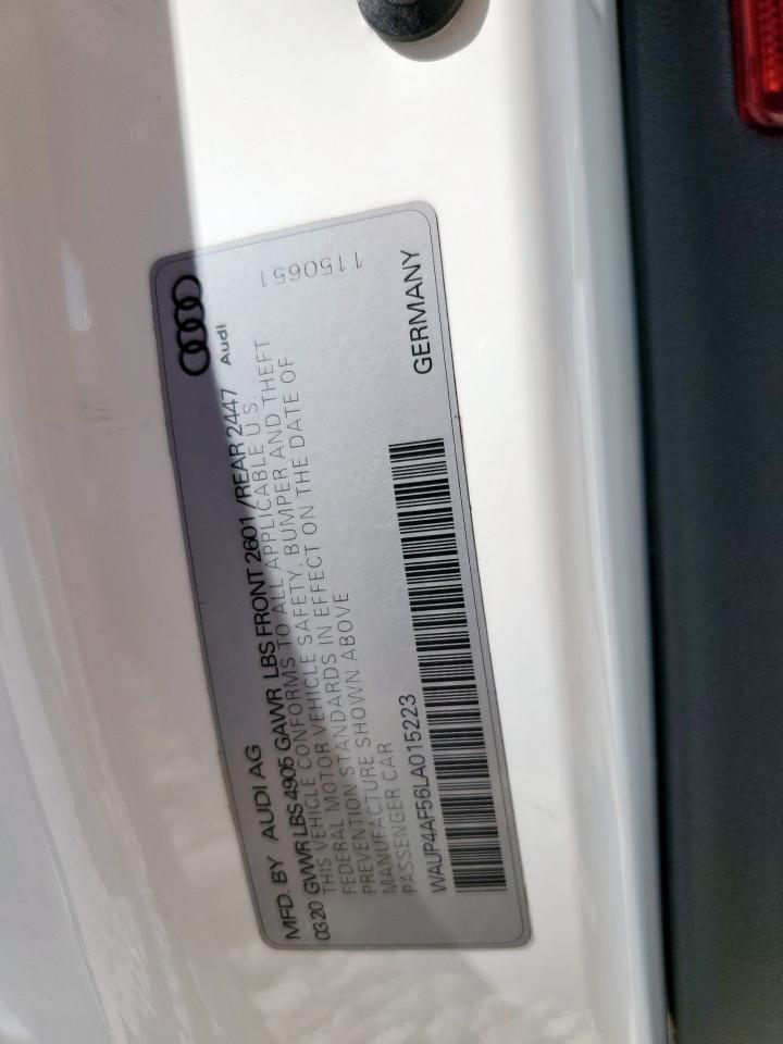 2020 Audi S5 Premium Plus VIN: WAUP4AF56LA015223 Lot: 85432685