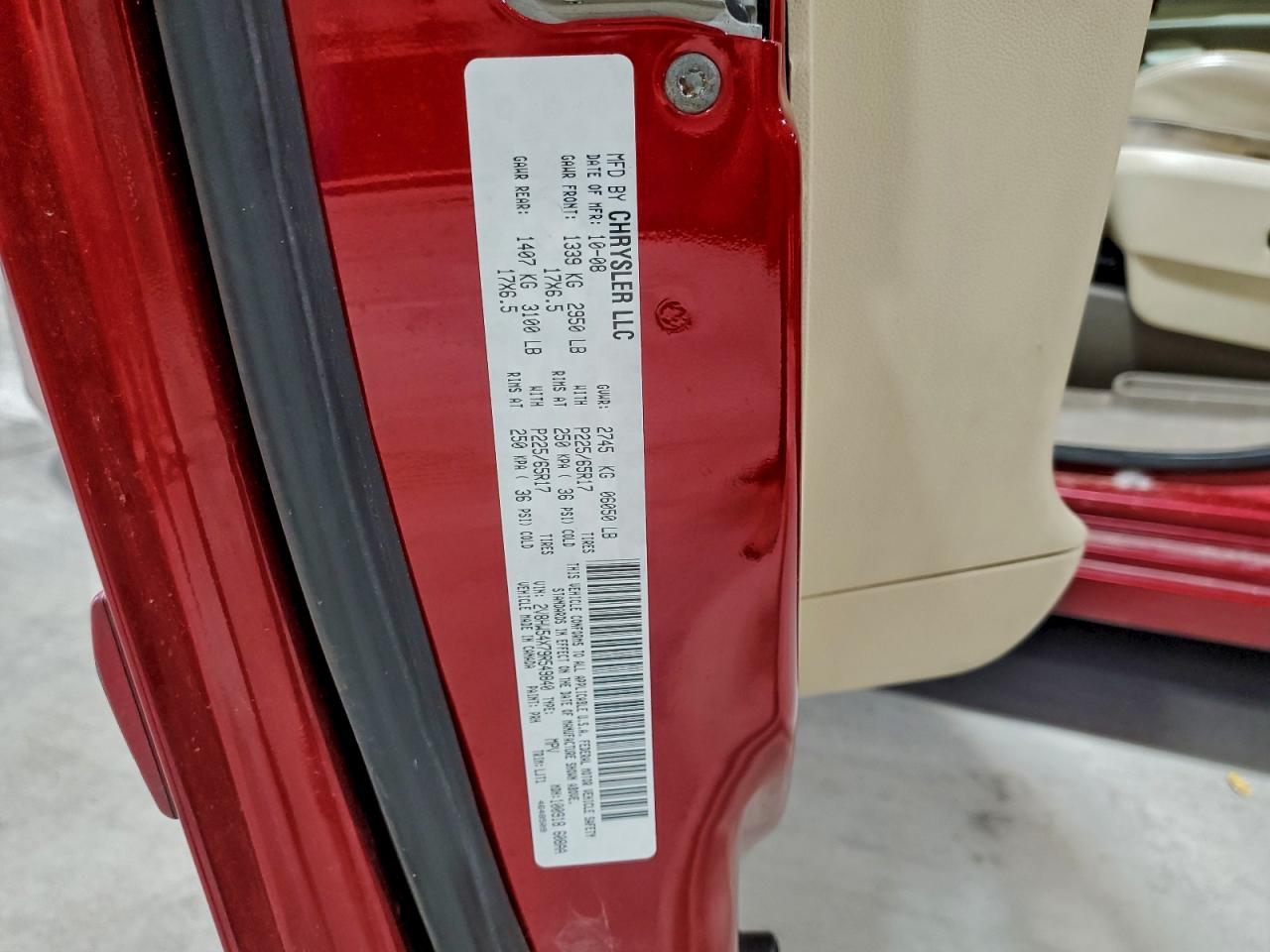 2009 Volkswagen Routan Sel VIN: 2V8HW54X79R549840 Lot: 93416345