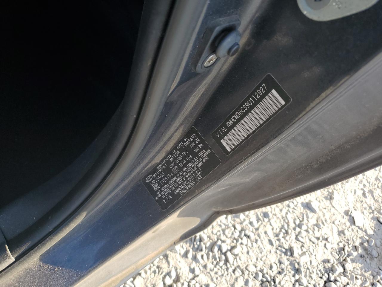 2009 Hyundai Accent Gs VIN: KMHCM36C39U112927 Lot: 91859645