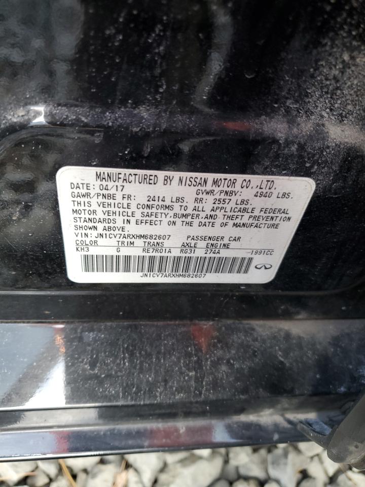 2017 Infiniti Q50 Base VIN: JN1CV7ARXHM682607 Lot: 91543995