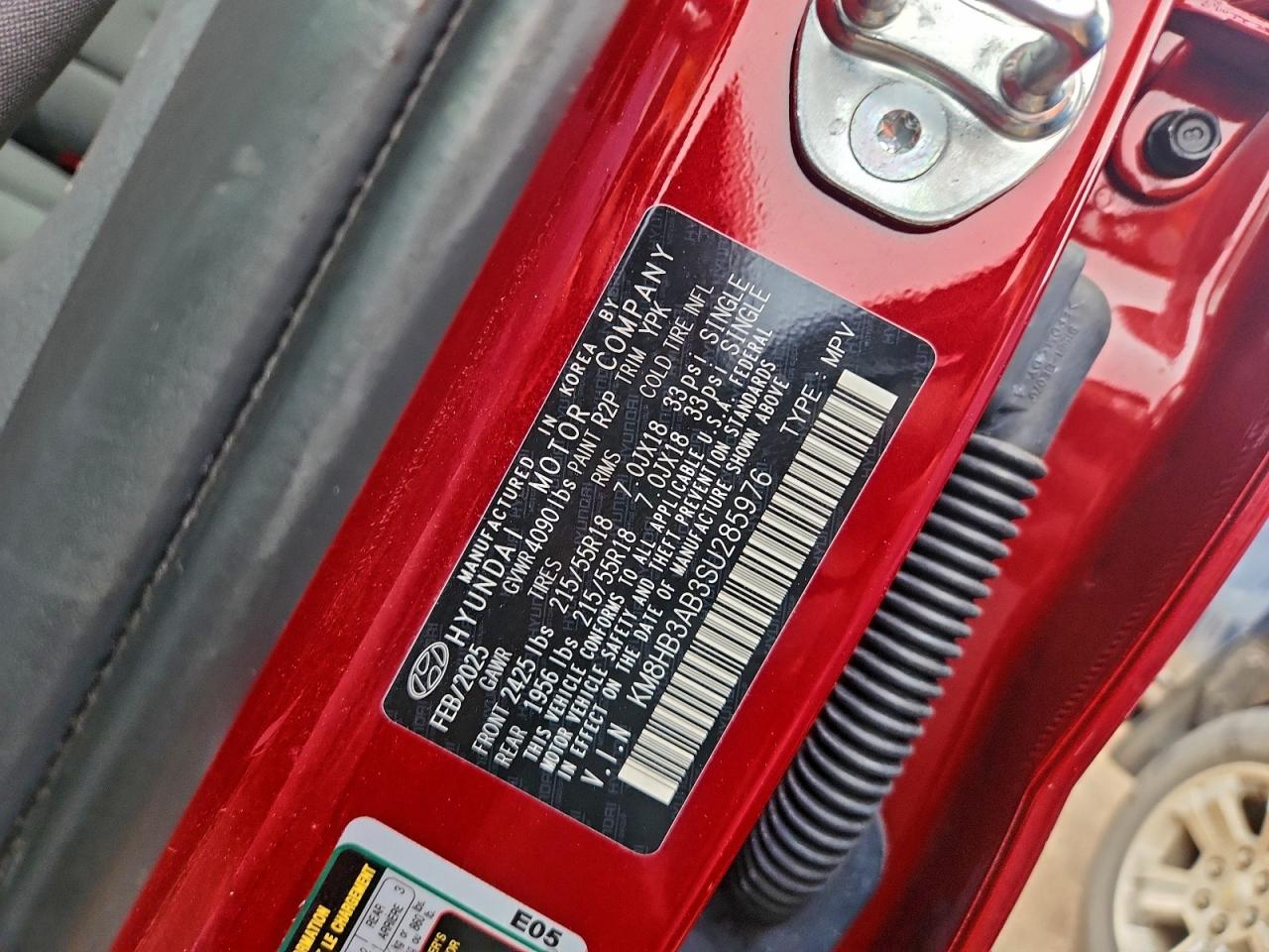 2025 Hyundai Kona Sel VIN: KM8HB3AB3SU285976 Lot: 94093385