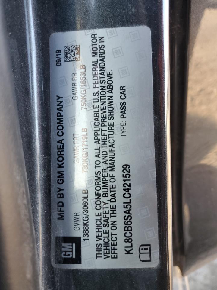 2020 Chevrolet Spark Ls VIN: KL8CB6SA5LC421529 Lot: 90695735