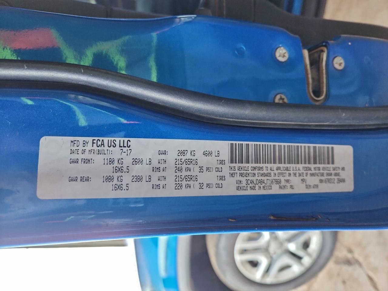 2018 Jeep Compass Sport VIN: 3C4NJDAB4JT107860 Lot: 94961695