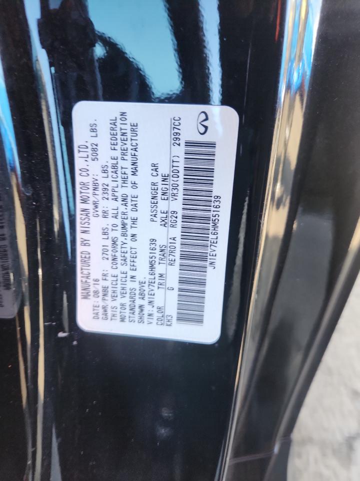 2017 Infiniti Q60 Premium VIN: JN1EV7EL6HM551639 Lot: 90723155