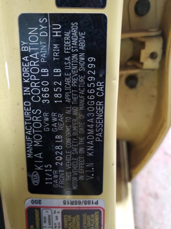 2016 Kia Rio Lx VIN: KNADM4A30G6659299 Lot: 91047315