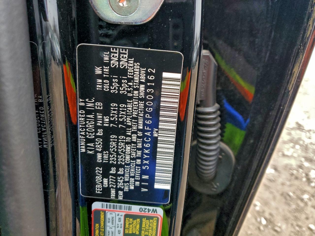 2023 Kia Sportage X Line VIN: 5XYK6CAF6PG003162 Lot: 93930625