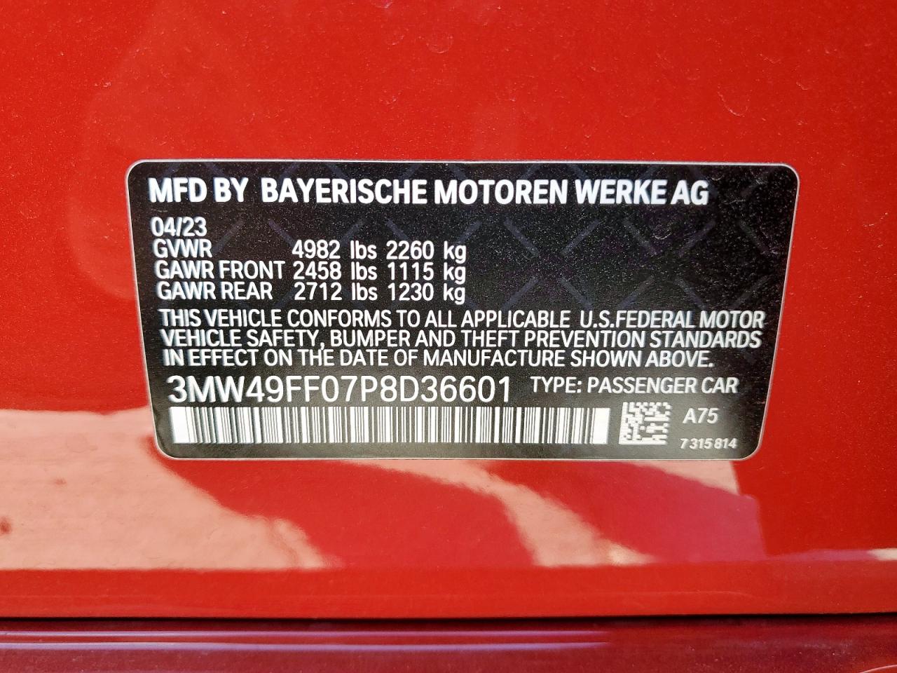 Фото: 3MW49FF07P8D36601