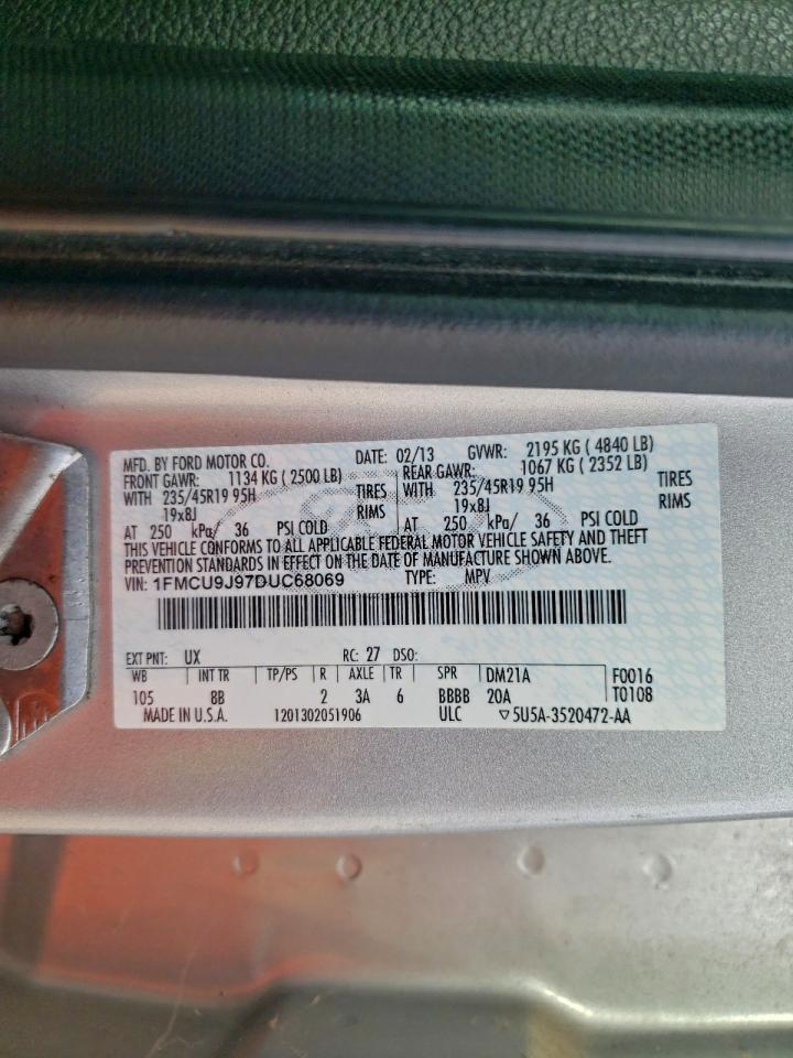 2013 Ford Escape Titanium VIN: 1FMCU9J97DUC68069 Lot: 94472505