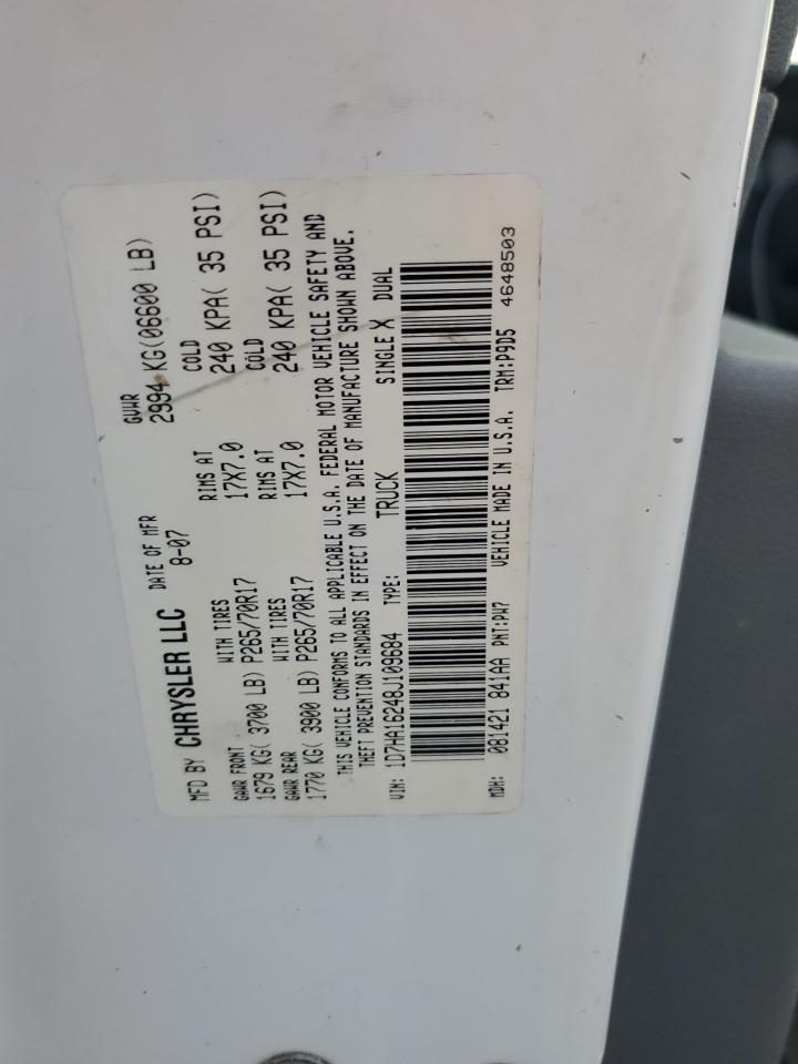 2008 Dodge Ram 1500 St VIN: 1D7HA16248J109684 Lot: 93728125