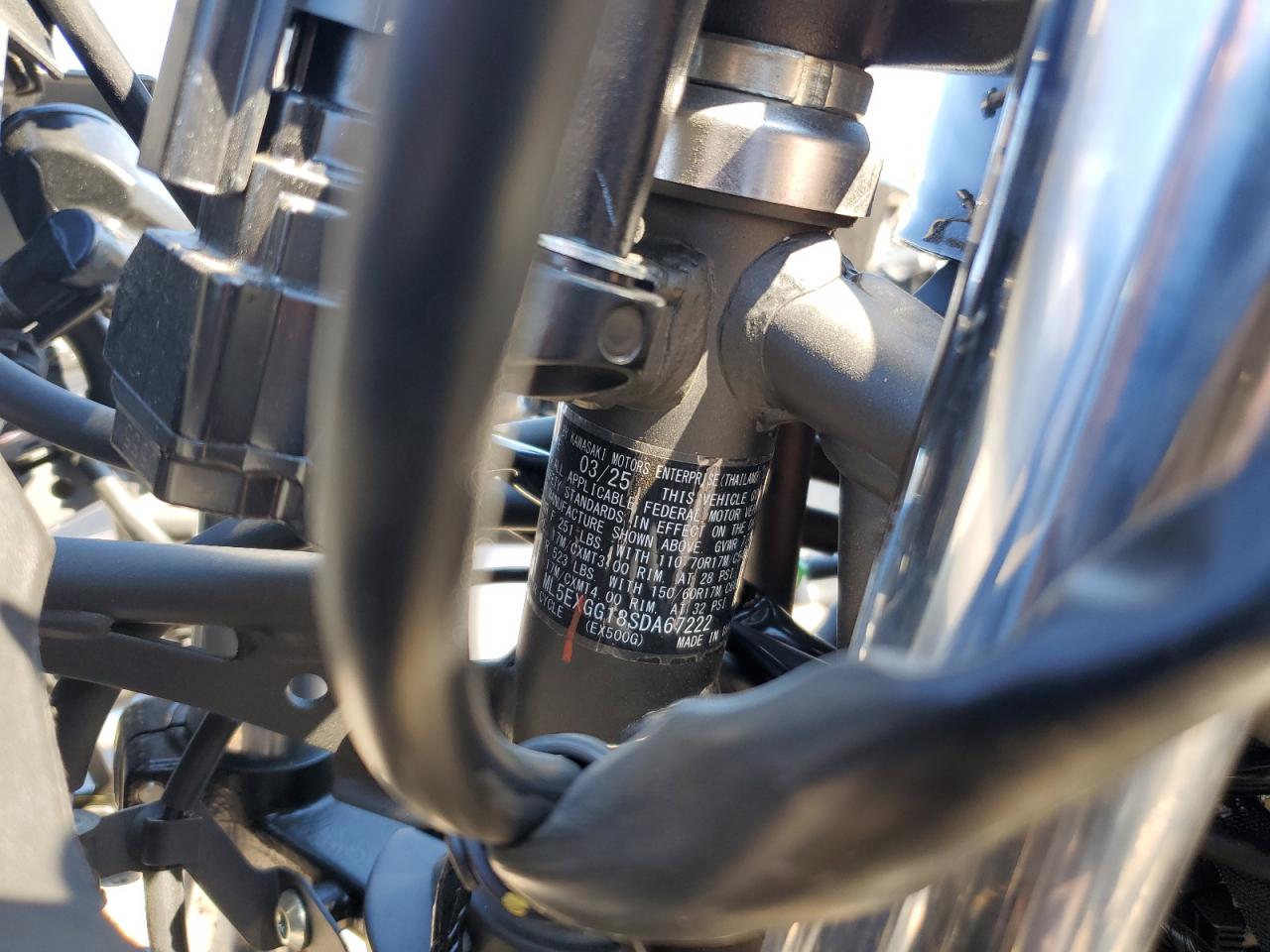 2025 Kawasaki Ex500 VIN: ML5EXGG18SDA67222 Lot: 90745955