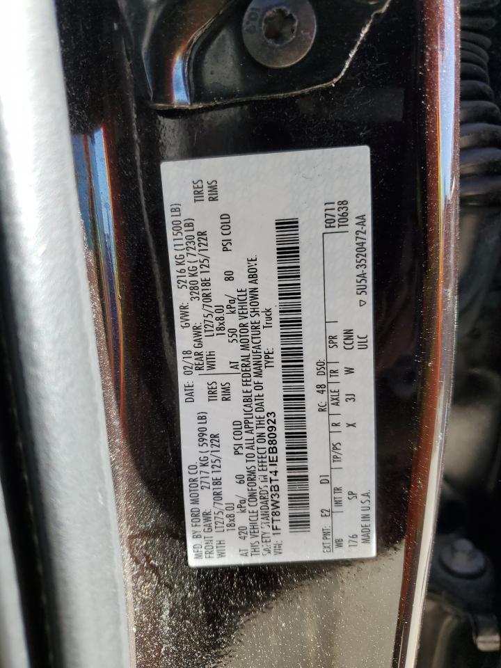 2018 Ford F350 Super Duty VIN: 1FT8W3BT4JEB80923 Lot: 90573675