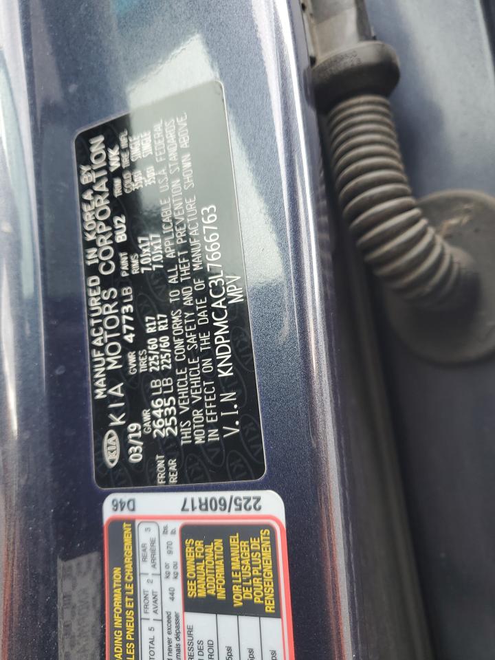 2020 Kia Sportage Lx VIN: KNDPMCAC3L7666763 Lot: 92906145