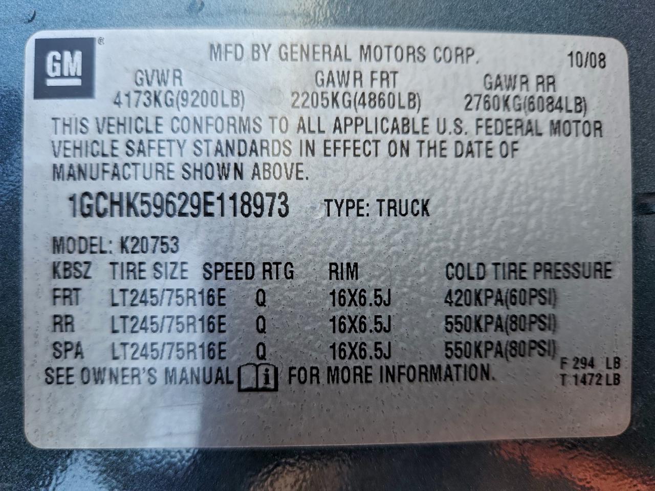 2009 Chevrolet Silverado K2500 Heavy Duty Lt VIN: 1GCHK59629E118973 Lot: 94284865
