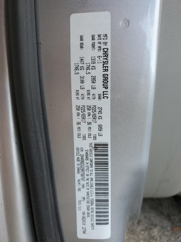 2011 Chrysler Town & Country Limited VIN: 2A4RR6DG2BR758707 Lot: 92102145