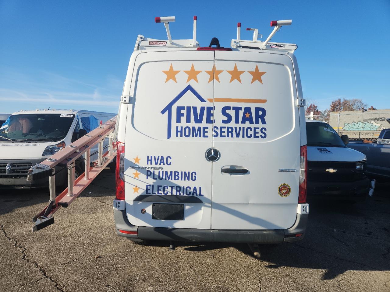 2022 Mercedes Benz Sprinter 2500 Utility / Service Van VIN: W1Y4DBHY1NT091843 Lot: 92477135