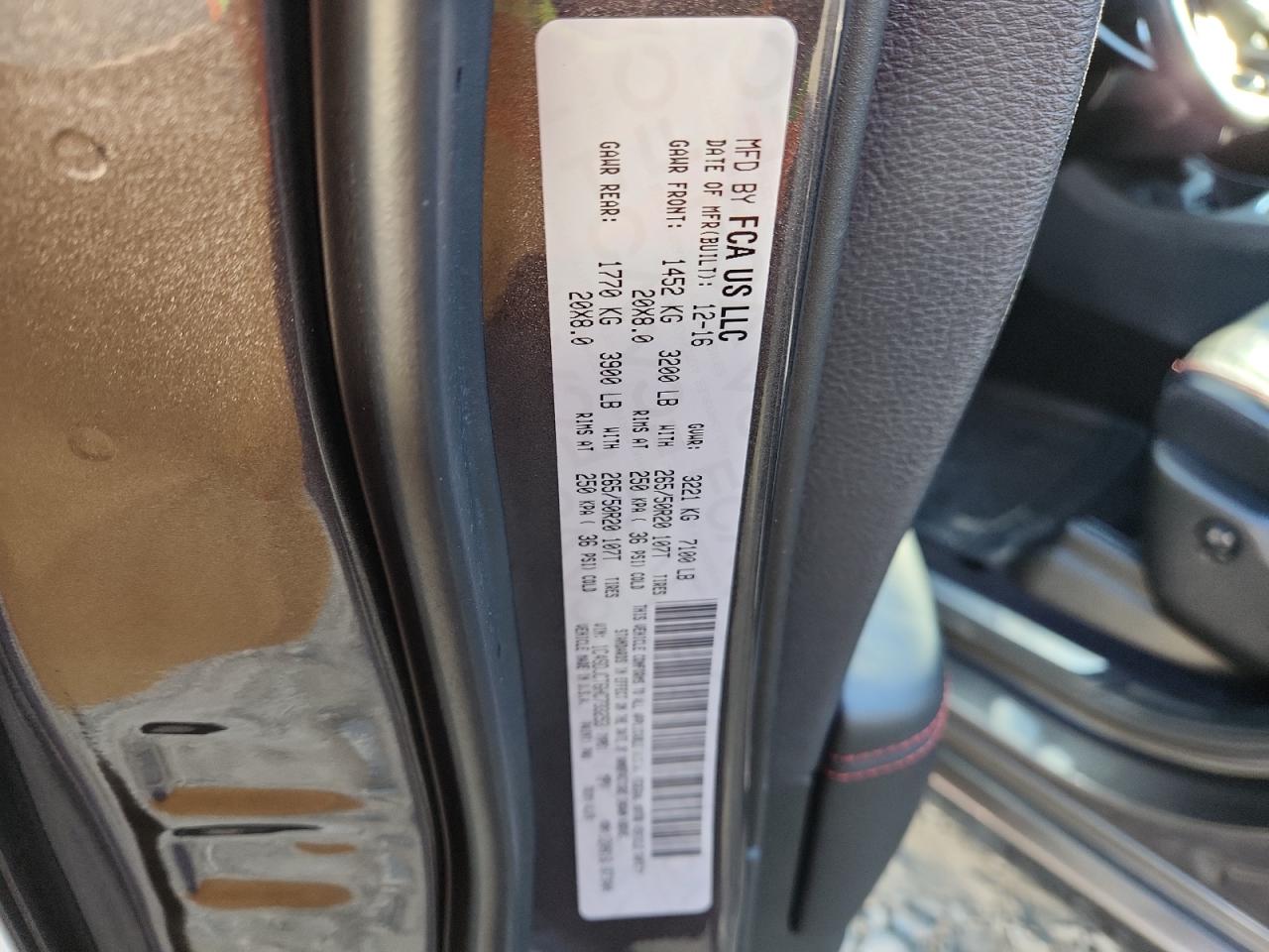 2017 Dodge Durango R/T VIN: 1C4SDJCT6HC733253 Lot: 93088705