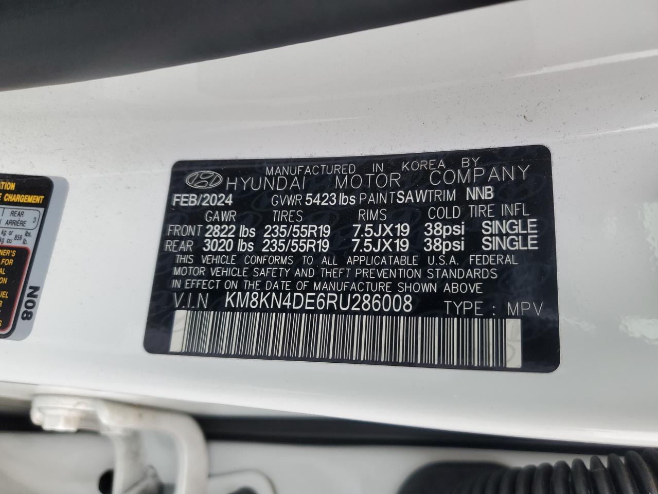 2024 Hyundai Ioniq 5 Sel VIN: KM8KN4DE6RU286008 Lot: 91619225