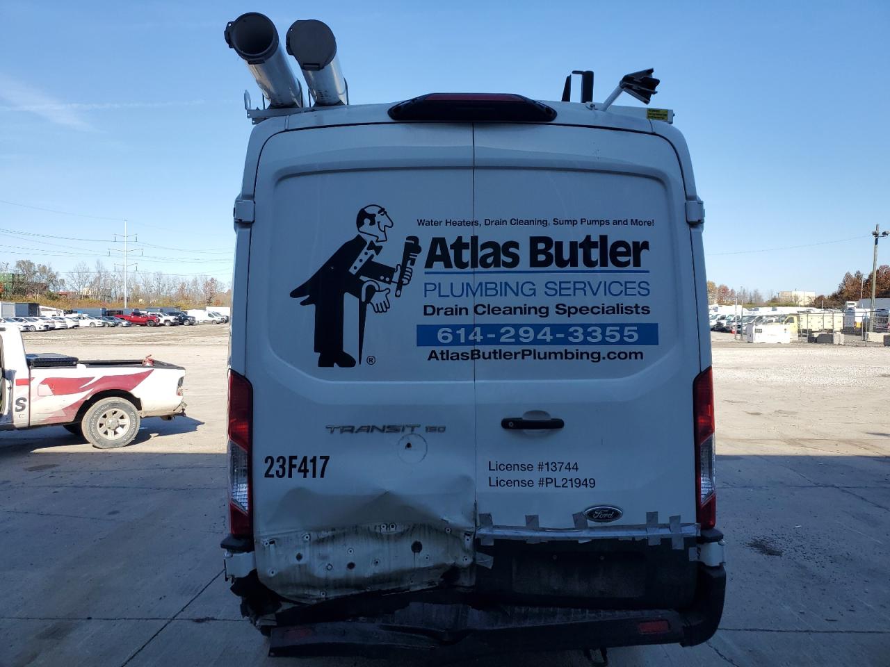 2023 Ford Transit Utility / Service Van VIN: 1FTYE1C80PKA29072 Lot: 92825365