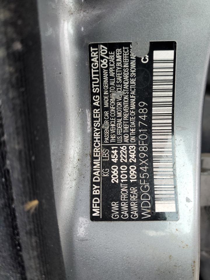 2008 Mercedes-Benz C 300 VIN: WDDGF54X98F017489 Lot: 93740395