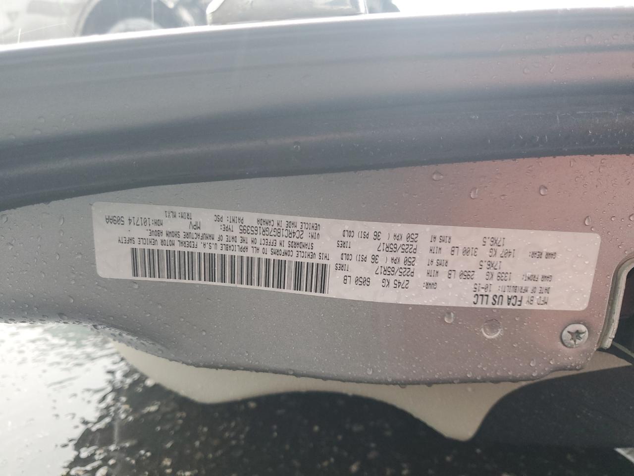 2016 Chrysler Town & Country Touring VIN: 2C4RC1BG7GR165395 Lot: 92022235