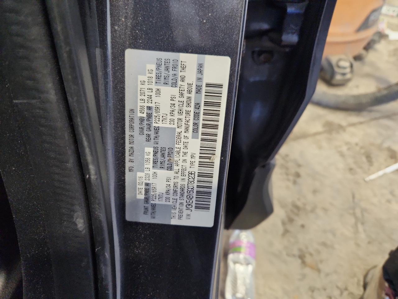 2016 Mazda Cx-5 Sport VIN: JM3KE4BY6G0780236 Lot: 92287855