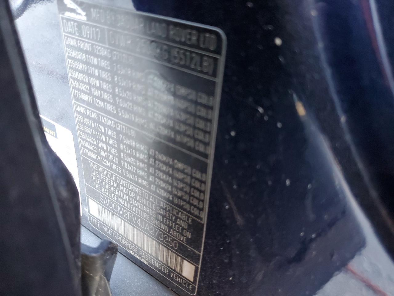 2018 Jaguar F-Pace S VIN: SADCM2FV4JA273250 Lot: 85412565