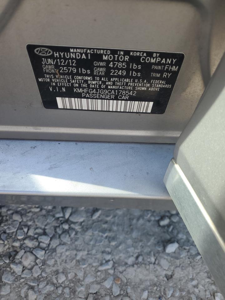 2012 Hyundai Azera Gls VIN: KMHFG4JG9CA178542 Lot: 91980505