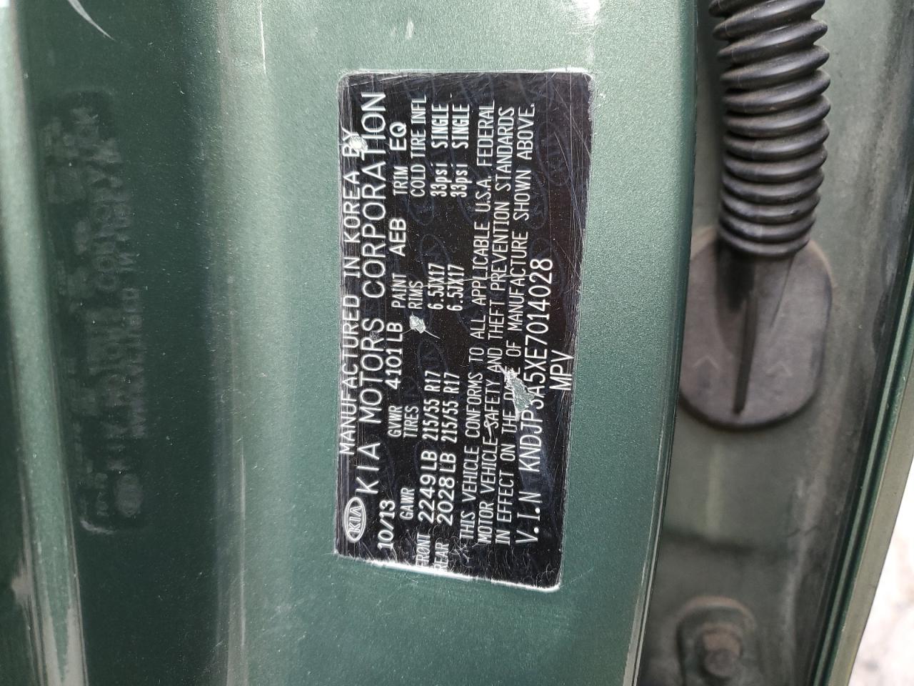 2014 Kia Soul + VIN: KNDJP3A5XE7014028 Lot: 91527315