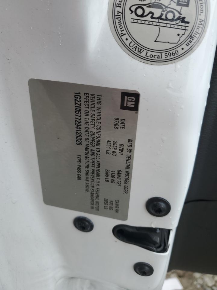 2009 Pontiac G6 Gxp VIN: 1G2ZM577294126320 Lot: 92983625