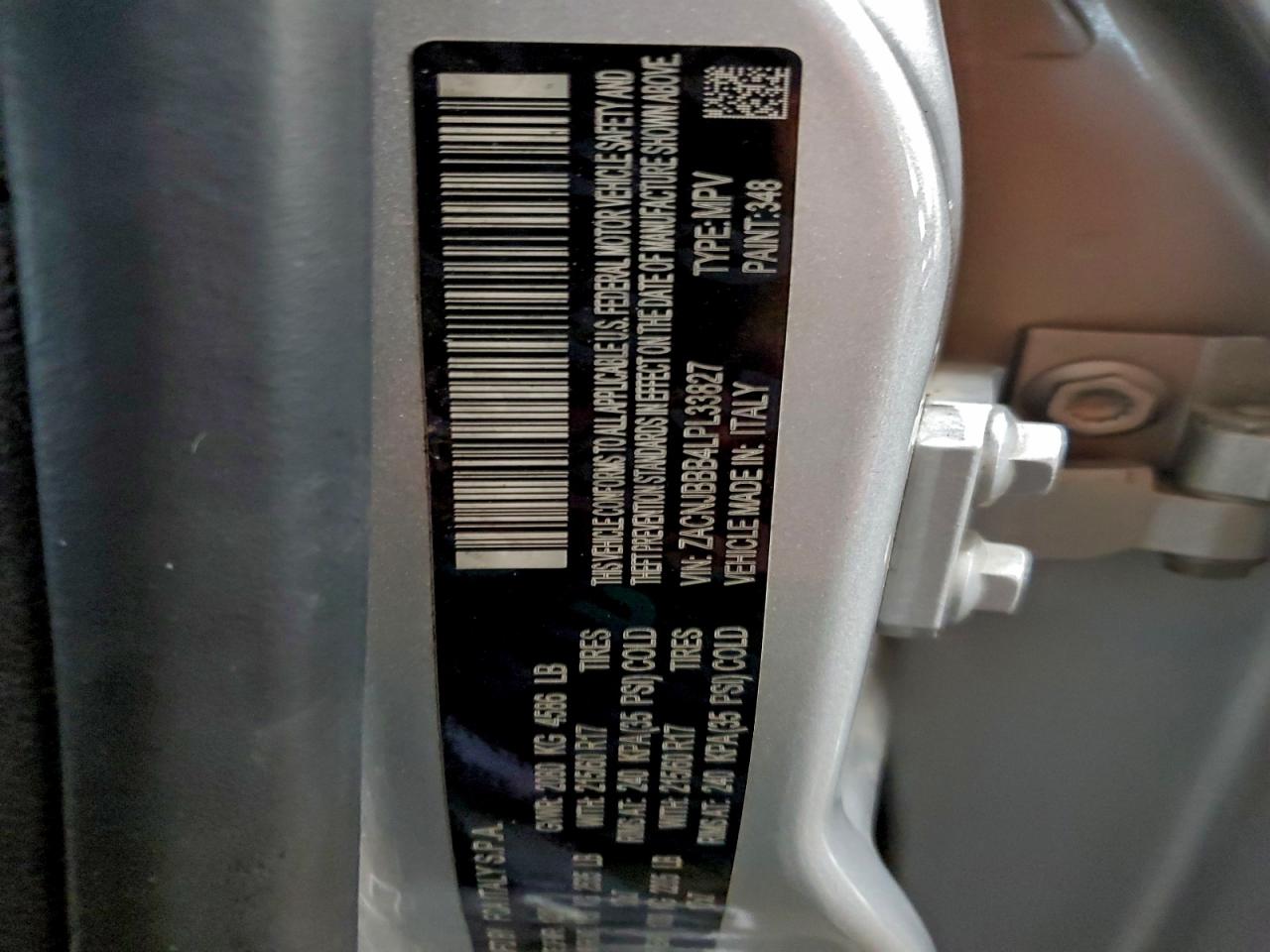 2020 Jeep Renegade Latitude VIN: ZACNJBBB4LPL33827 Lot: 93446725