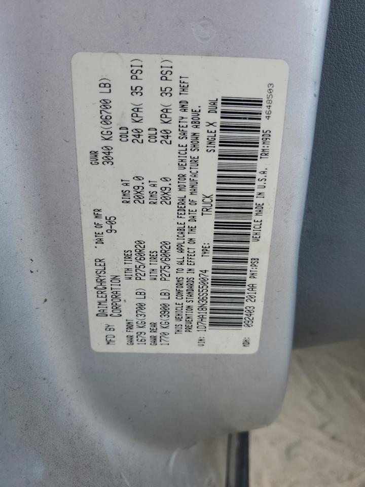 2006 Dodge Ram 1500 St VIN: 1D7HA18N36S550074 Lot: 93108935