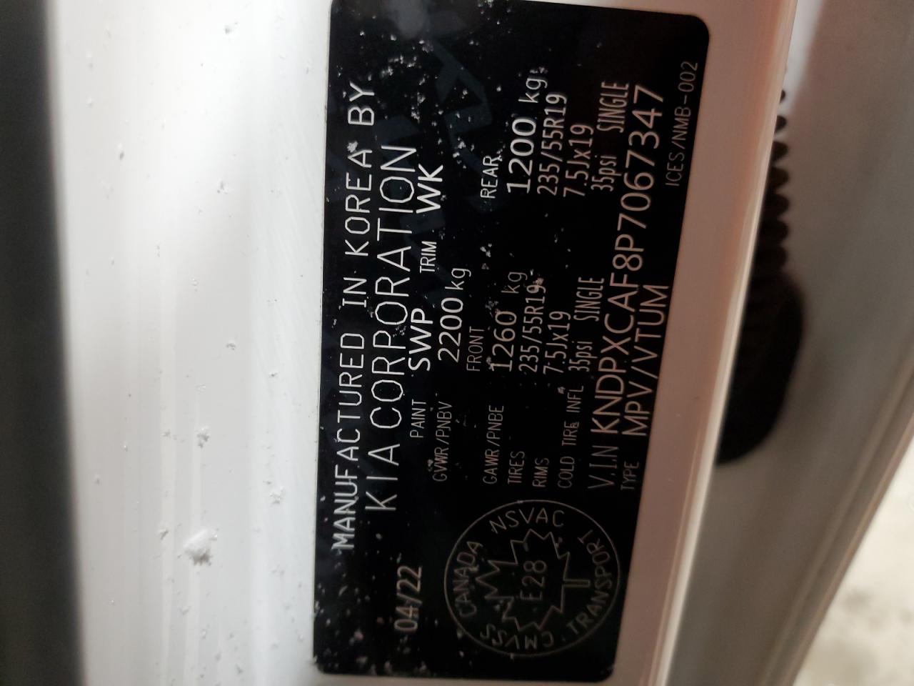 2023 Kia Sportage X Line Limited VIN: KNDPXCAF8P7067347 Lot: 92108435