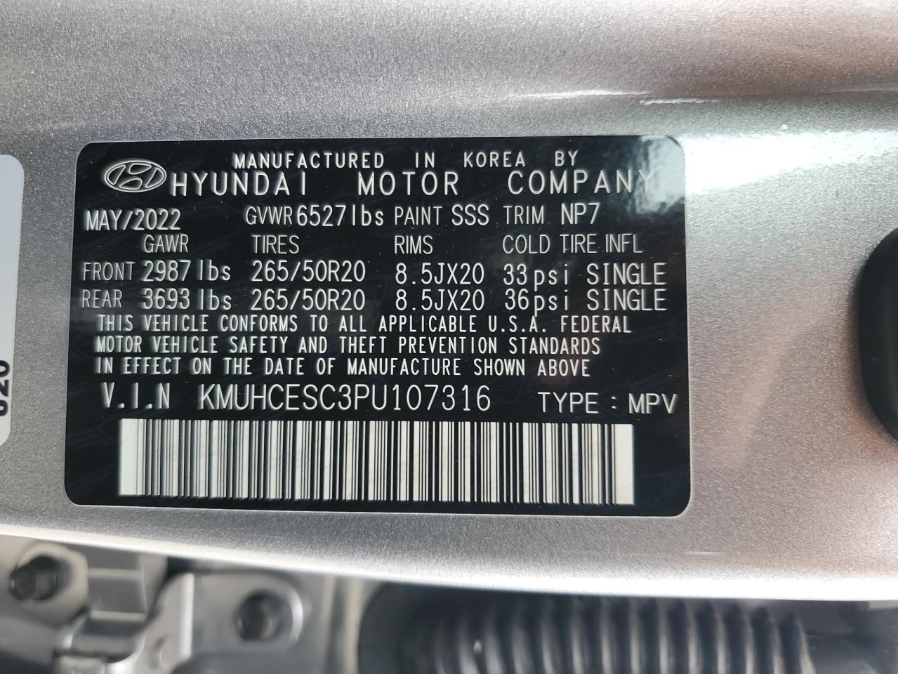 2023 Genesis Gv80 Base VIN: KMUHCESC3PU107316 Lot: 92071095