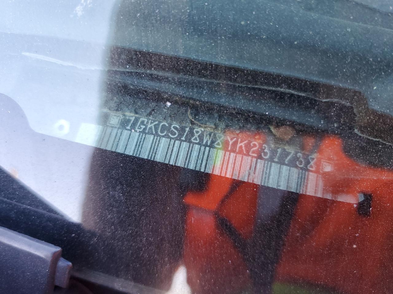 2000 GMC Jimmy VIN: 1GKCS18W8YK231738 Lot: 91124605