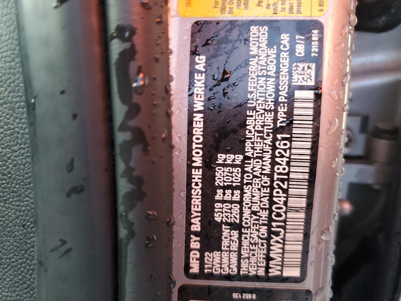 2023 Mini Cooper S Clubman All4 VIN: WMWXJ1C04P2T84261 Lot: 93488685