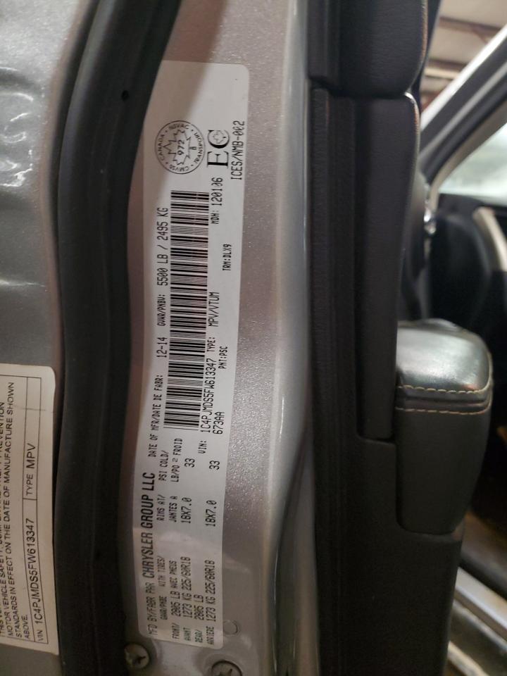 2015 Jeep Cherokee Limited VIN: 1C4PJMDS5FW613347 Lot: 91306995