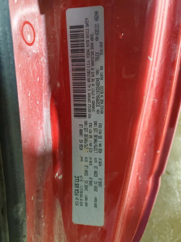 2019 Ram 2500 Tradesman VIN: 3C6MR5AJ1KG548249 Lot: 92471655