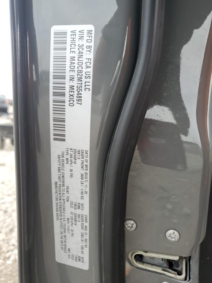 2021 Jeep Compass Limited VIN: 3C4NJDCB2MT554897 Lot: 91506775