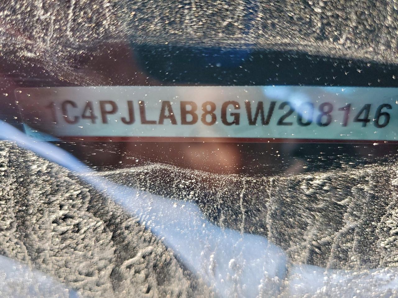 2016 Jeep Cherokee Sport VIN: 1C4PJLAB8GW208146 Lot: 94697565